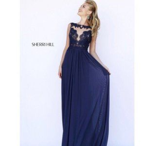 Sherri Hill No 5207 Navy Dress